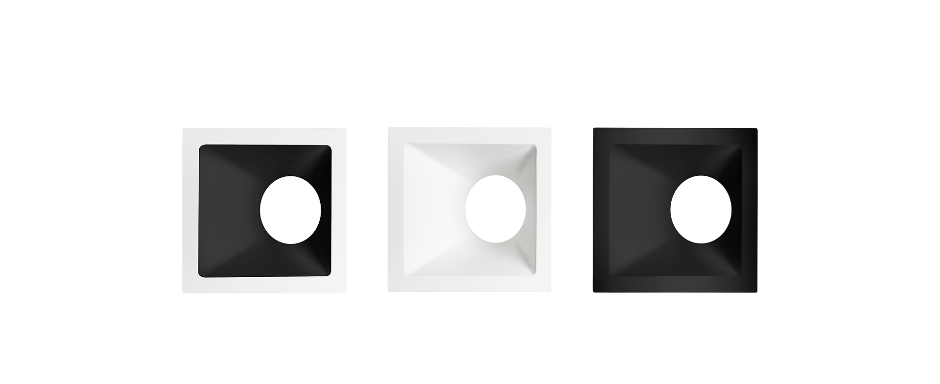 Square Angle 25° MR16 Embutido Recuado: Iluminação Direta e Angular